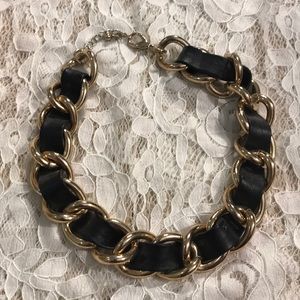 Chain link statement necklace